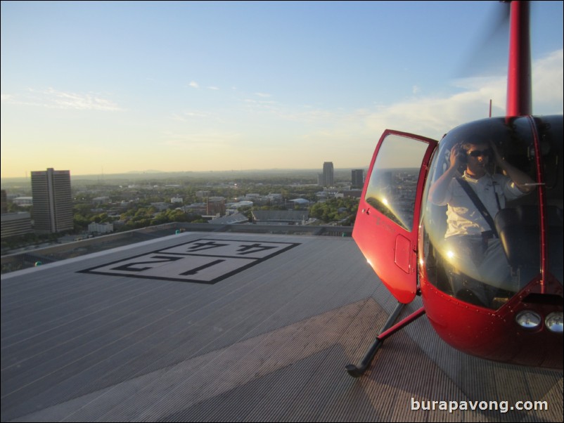 Helipad facing northwest.