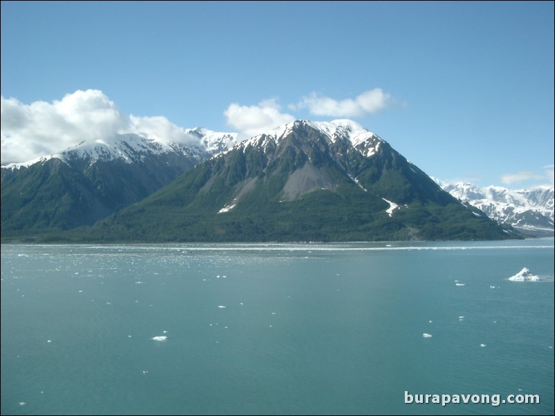 The icy waters approaching Hubbard Glacier.