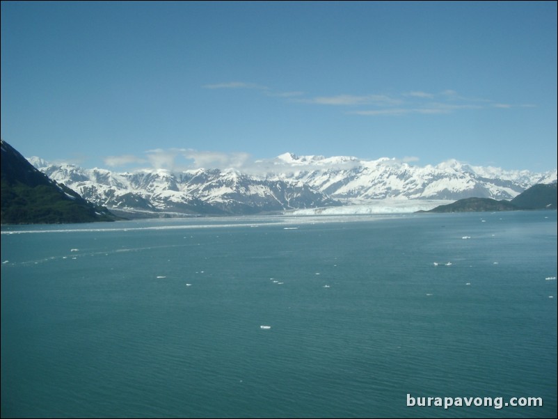 The icy waters approaching Hubbard Glacier.