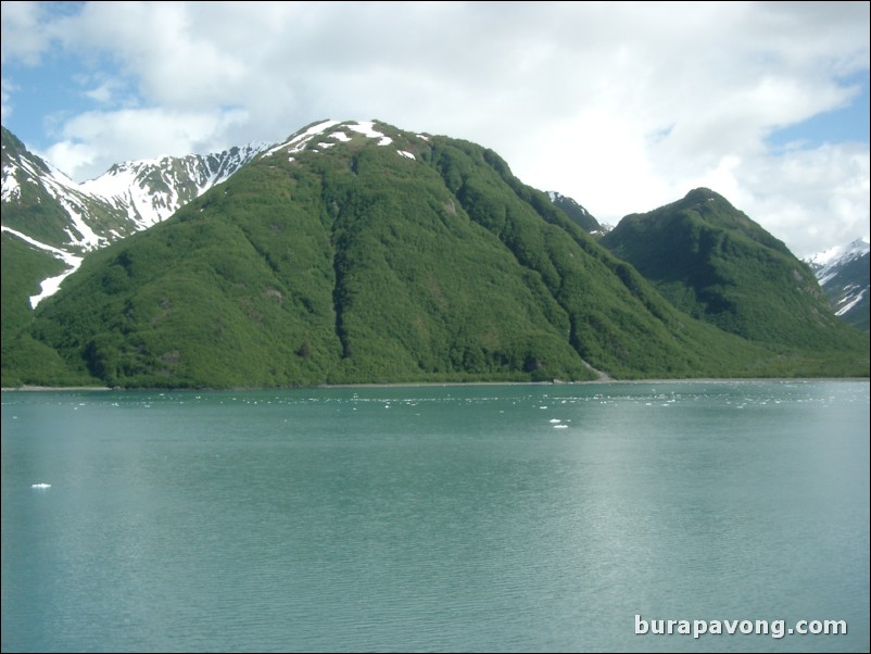 The icy waters approaching Hubbard Glacier.