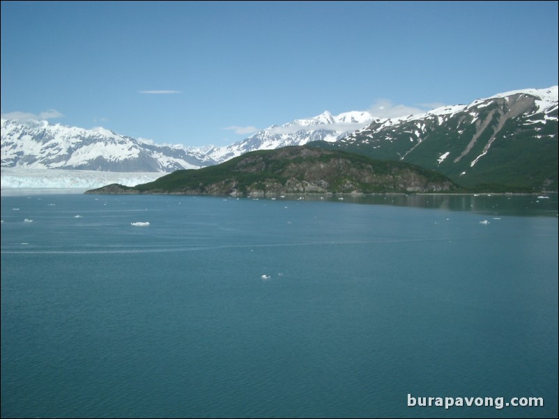 The icy waters approaching Hubbard Glacier.