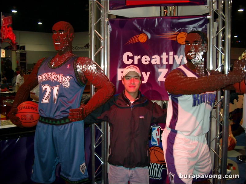 Hanging out with Kevin Garnett and Chris Webber (Lego versions).