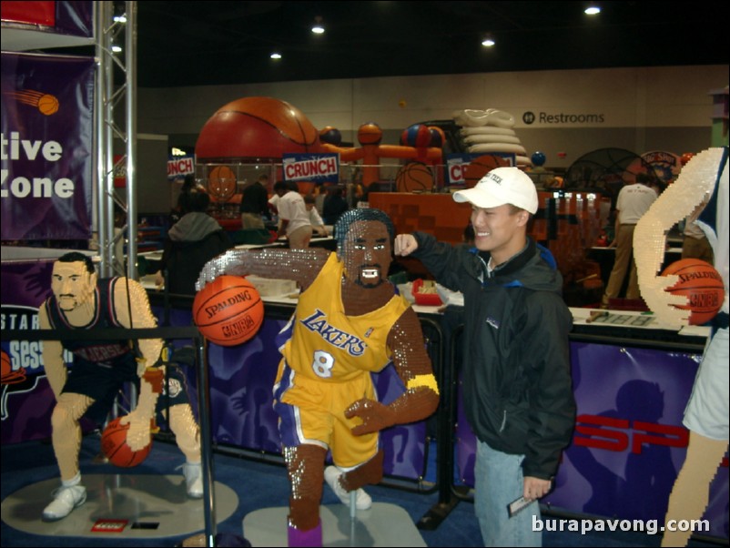 Kobe Bryant made out of Legos.