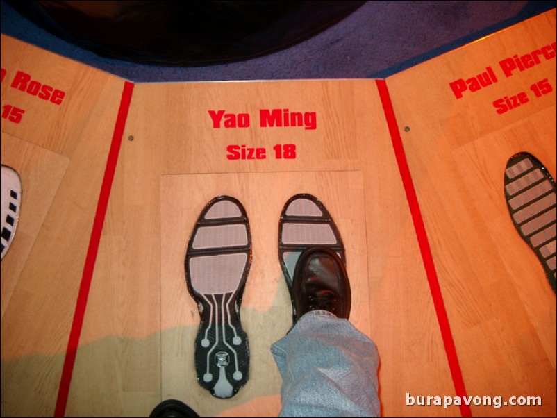 Yao Ming wears a size 18.