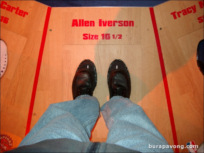 Allen Iverson wears a size 10 1/2.