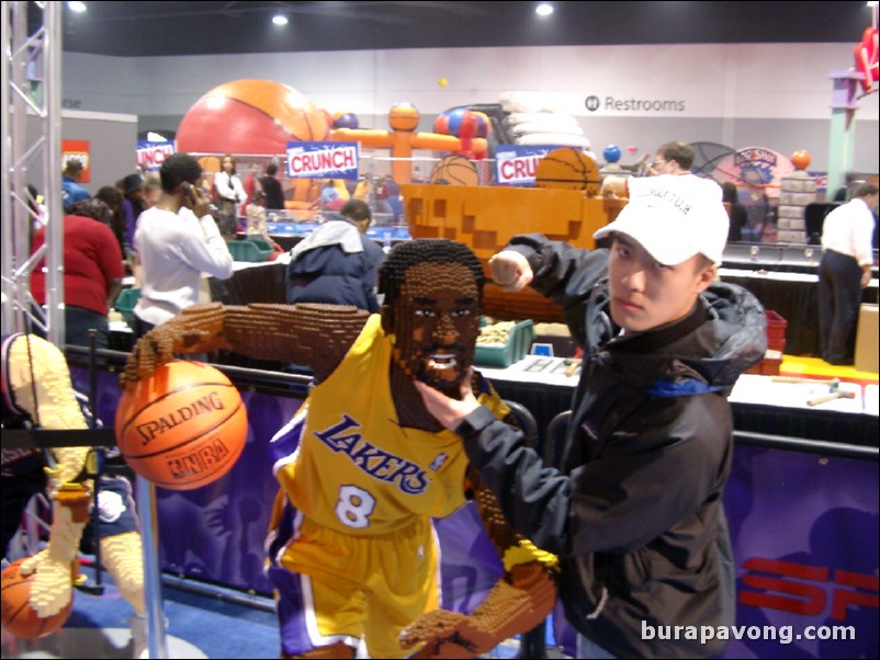 Punching Lego Kobe.