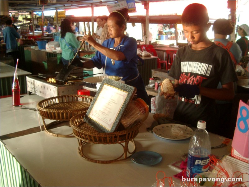 At the floating market.