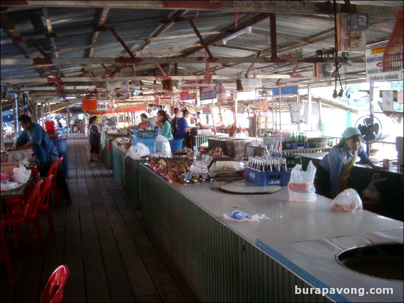 At the floating market.