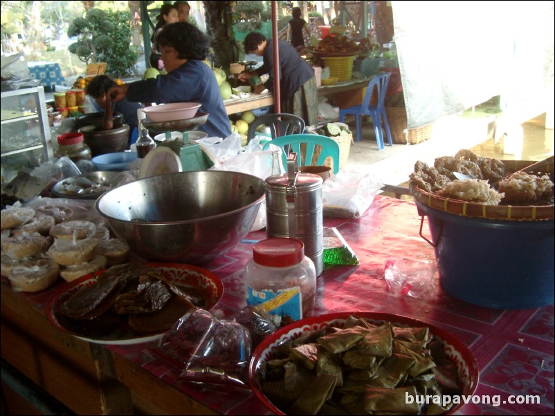 At the floating market.