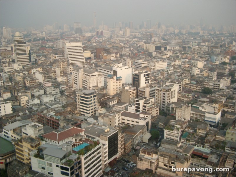 Afternoon skyline views of Bangkok from Samphanthawong.