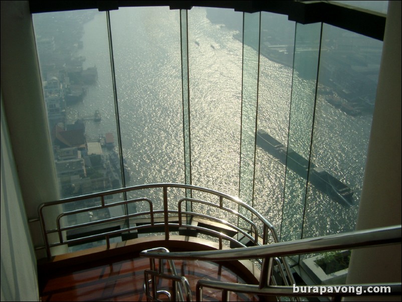 View of the Chao Phraya River from inside.