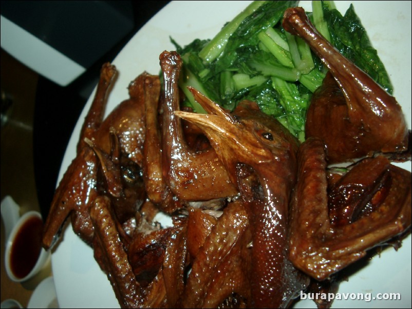 Fried squab (dove/pigeon).