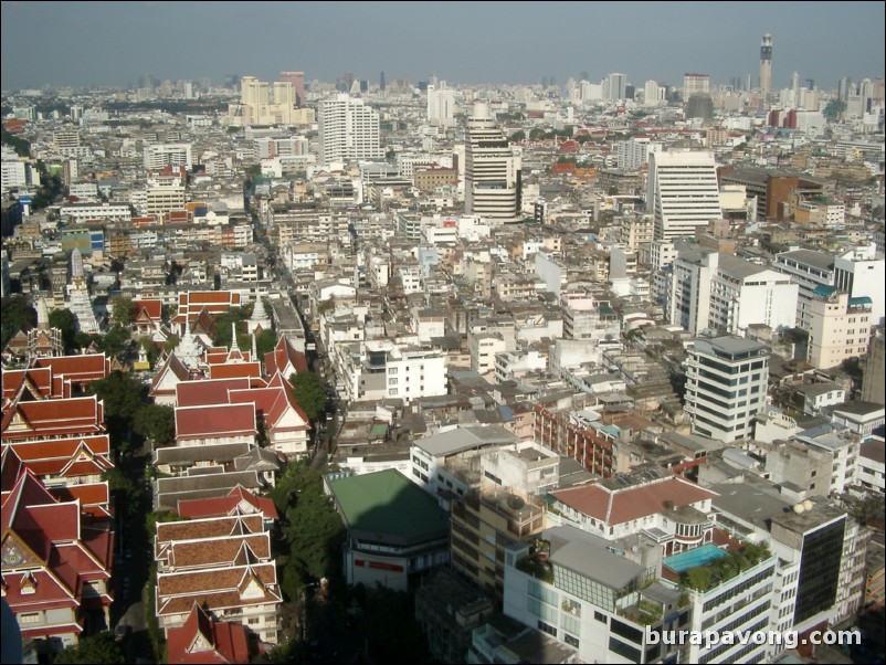 Aerial views of Bangkok from Samphanthawong.