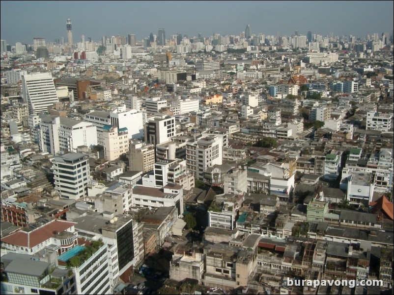 Aerial views of Bangkok from Samphanthawong.