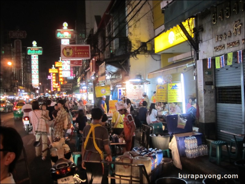 Night market at Yaowarat - Bangkok's Chinatown.