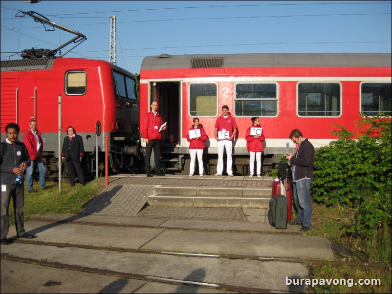 Warnemunde train station. All aboard for Berlin.