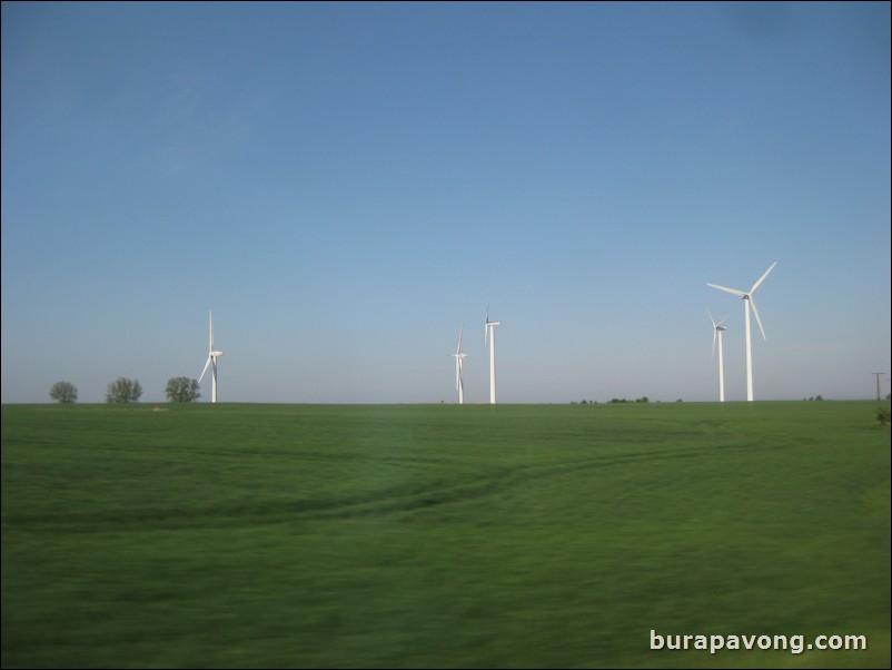 Mecklenburg countryside. Wind farms spotted.