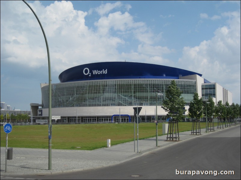 O2 World, completed in 2008, venue used for Berlin's sports teams, concerts, etc.
