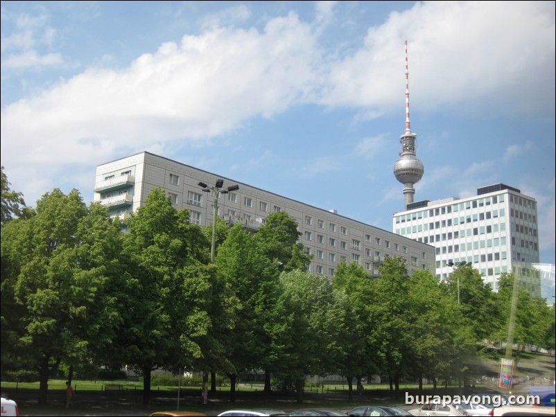 Fernsehturm Berlin (television tower) in the distance.