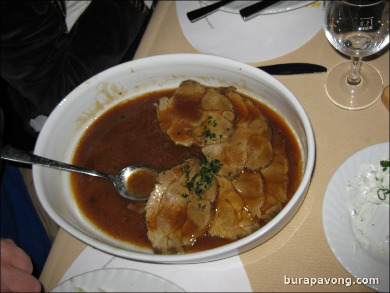 Restaurant Nolle in downtown Berlin. Traditional German food served in a 1920s German setting.