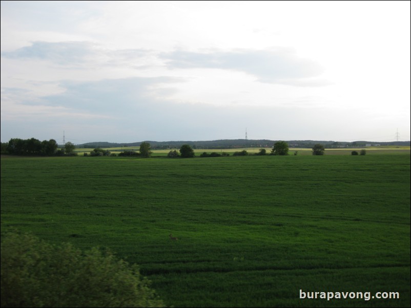 Going back through Mecklenburg countryside.