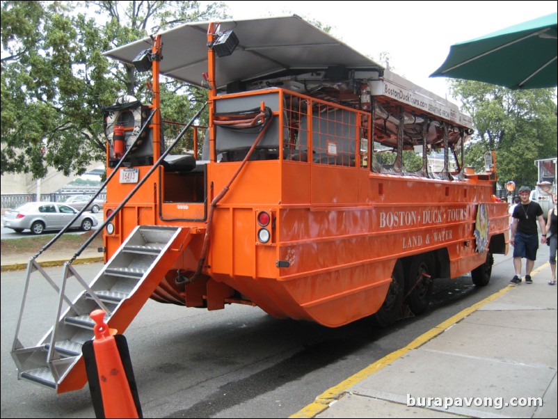 Boston Duck Tours. Same vehicles that were used by Celtics, Red Sox, and Patriots in championship parades.