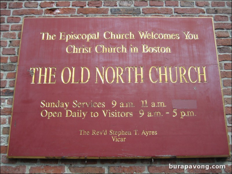 Old North Church. North End. Freedom Trail.
