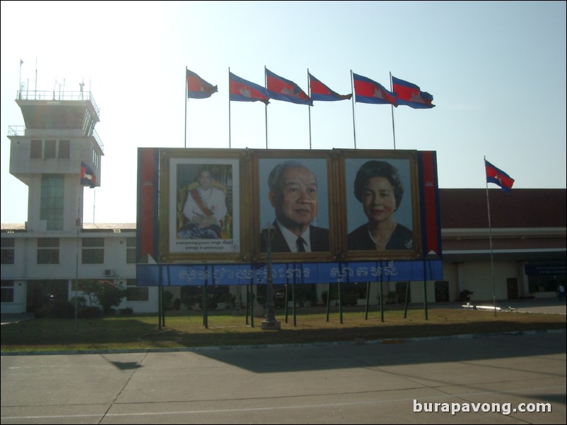 Billboard of Cambodian royal family.