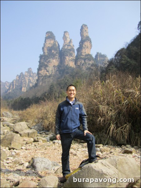 Wulingyuan scenic area. Three Sisters Peaks.