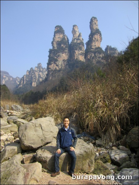 Wulingyuan scenic area. Three Sisters Peaks.
