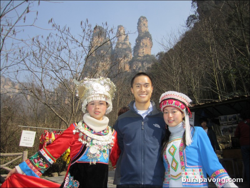 Wulingyuan scenic area. Three Sisters Peaks.