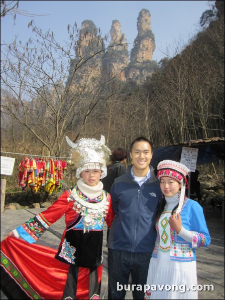 Wulingyuan scenic area. Three Sisters Peaks.