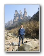 Wulingyuan scenic area. Three Sisters Peaks.