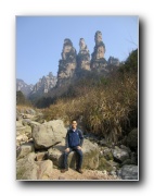 Wulingyuan scenic area. Three Sisters Peaks.