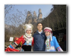 Wulingyuan scenic area. Three Sisters Peaks.