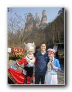 Wulingyuan scenic area. Three Sisters Peaks.