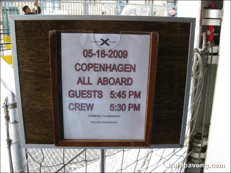 Arrival at Copenhagen.