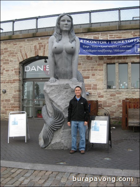 Arrival at Copenhagen. Area near cruise ship port and Little Mermaid.