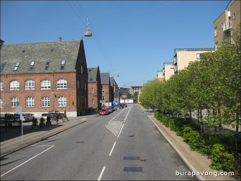 Streets in between the Little Mermaid and the Gefion Fountain.