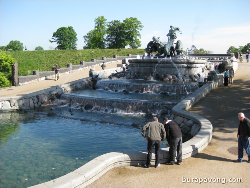 The Gefion Fountain, wishing well and the largest monument in Copenhagen.