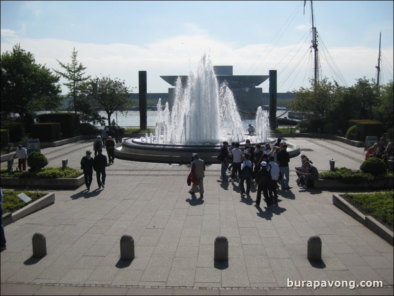 Fountain in front of Amalienborg Palace.