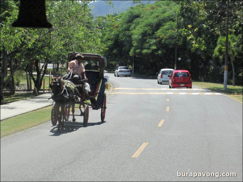 Going to hotel from airport.