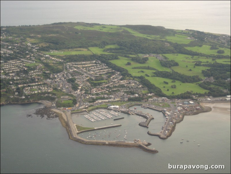 Flying into Dublin.