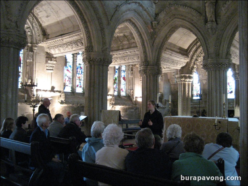 Inside Rosslyn Chapel.