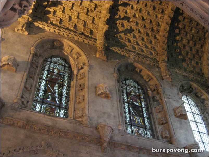 Inside Rosslyn Chapel.