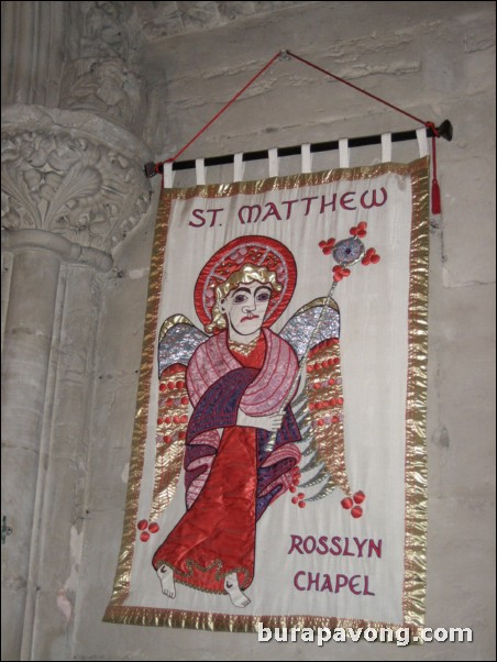 Inside Rosslyn Chapel.