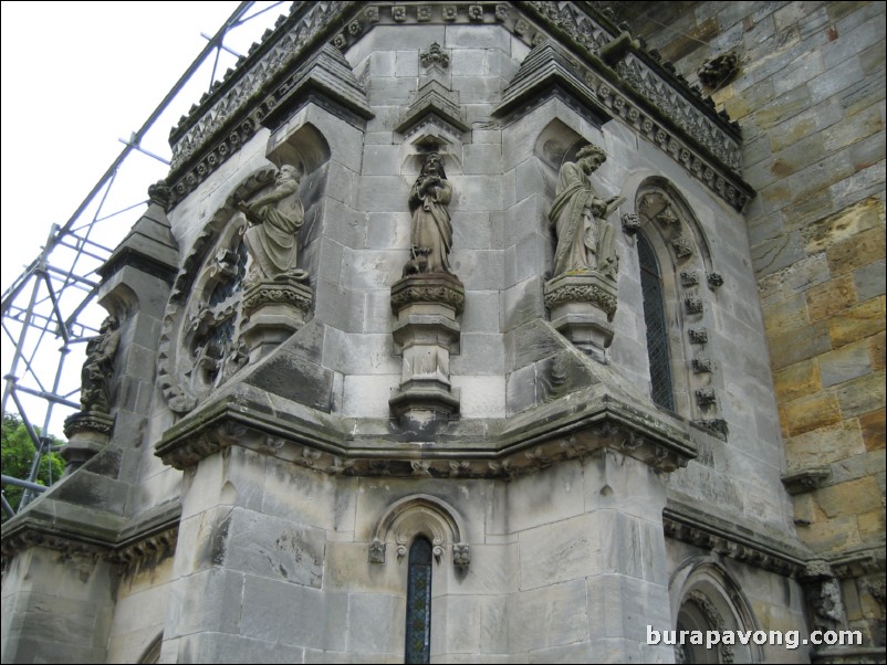 Outside Rosslyn Chapel.