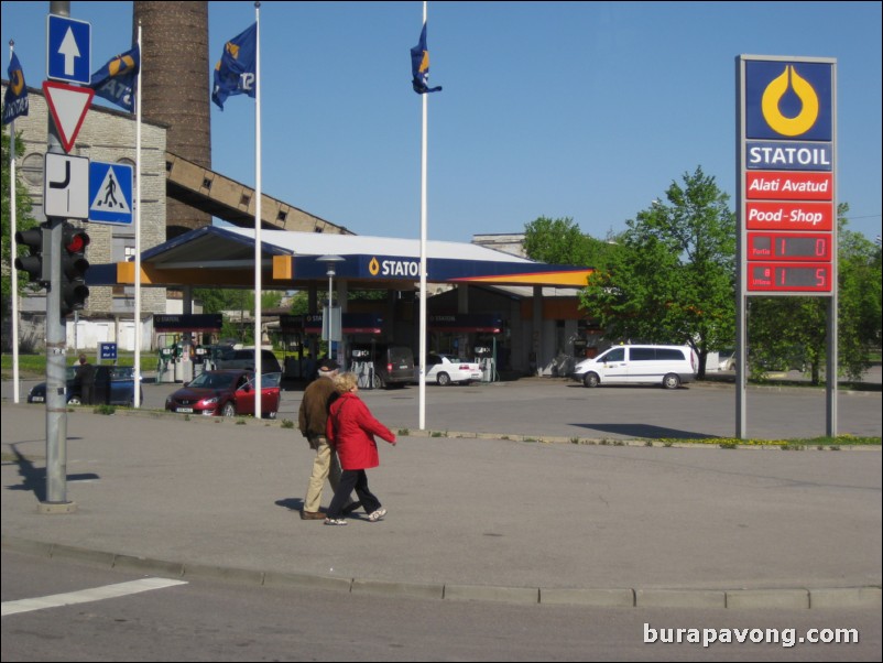 Gas station.