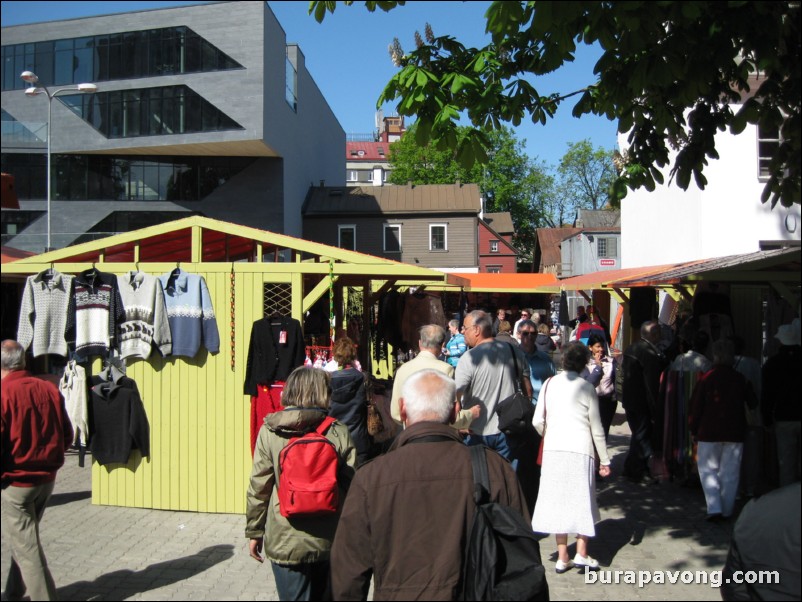 Small market on outskirts of Tallinn.