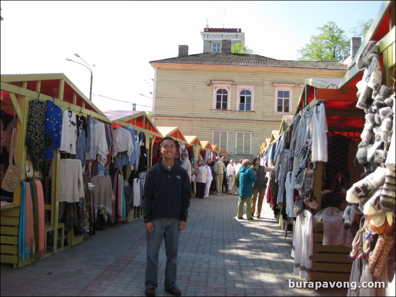 Small market on outskirts of Tallinn.